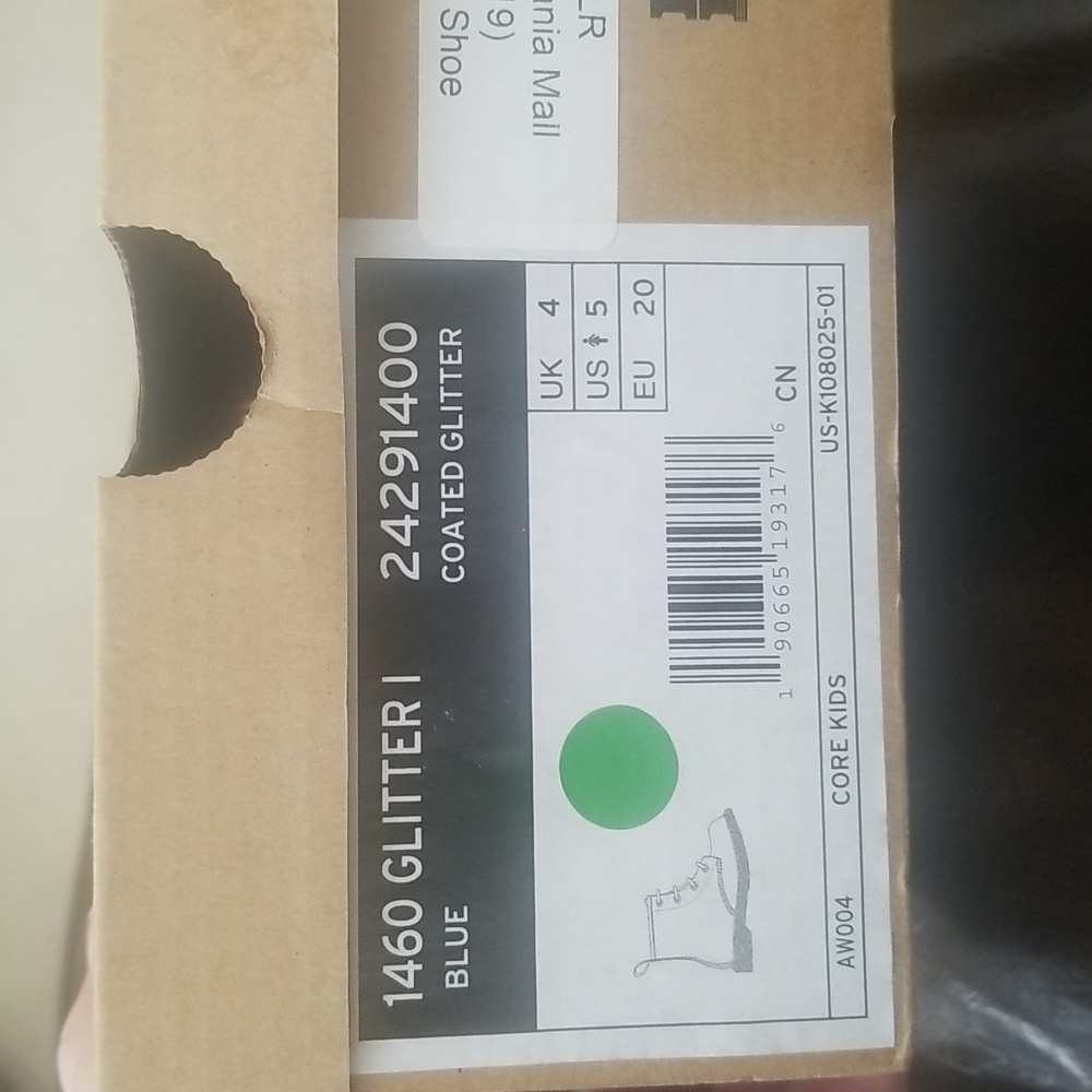 Dr Martens 1460 Blue Cosmic Glitter Boots - Picture 7 of 15